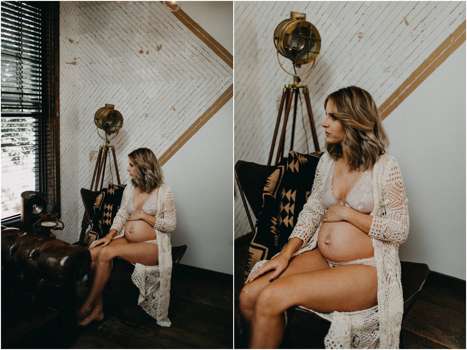 maternity photos in your living room, Lifestyle maternity portraits in NEPA