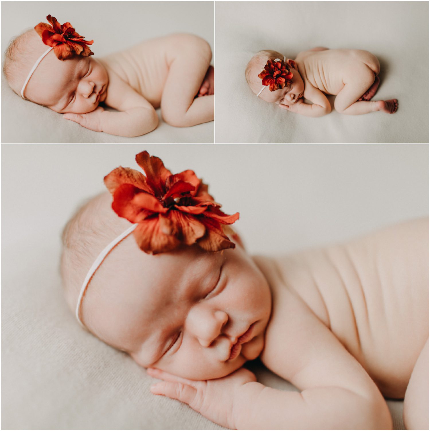 photographer uses newborn headband, Newborn Portrait Studio Near Scranton, PA