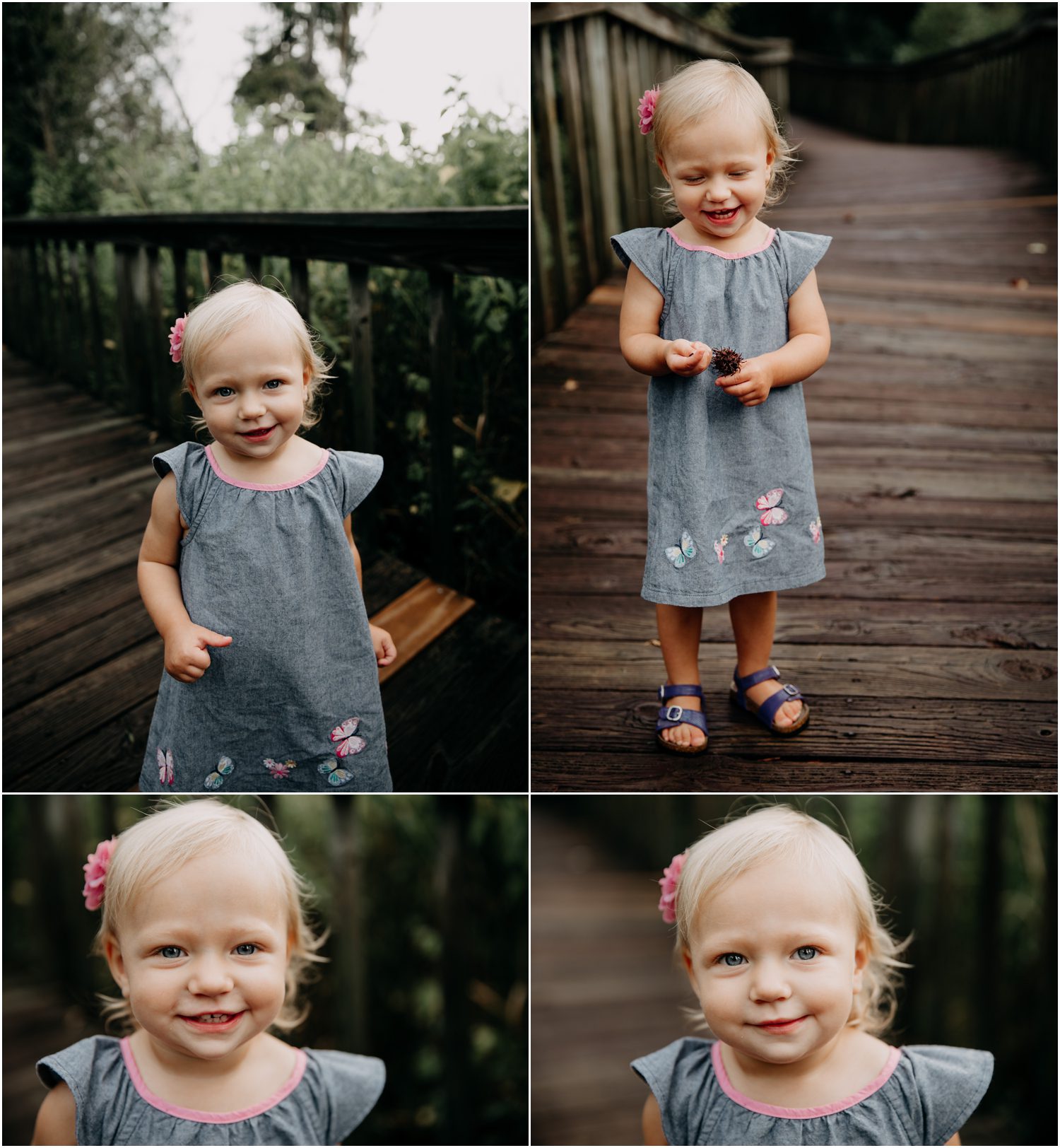 little girl smiling, Northeast Creek Park, North Carolina, Destination Family Photographer