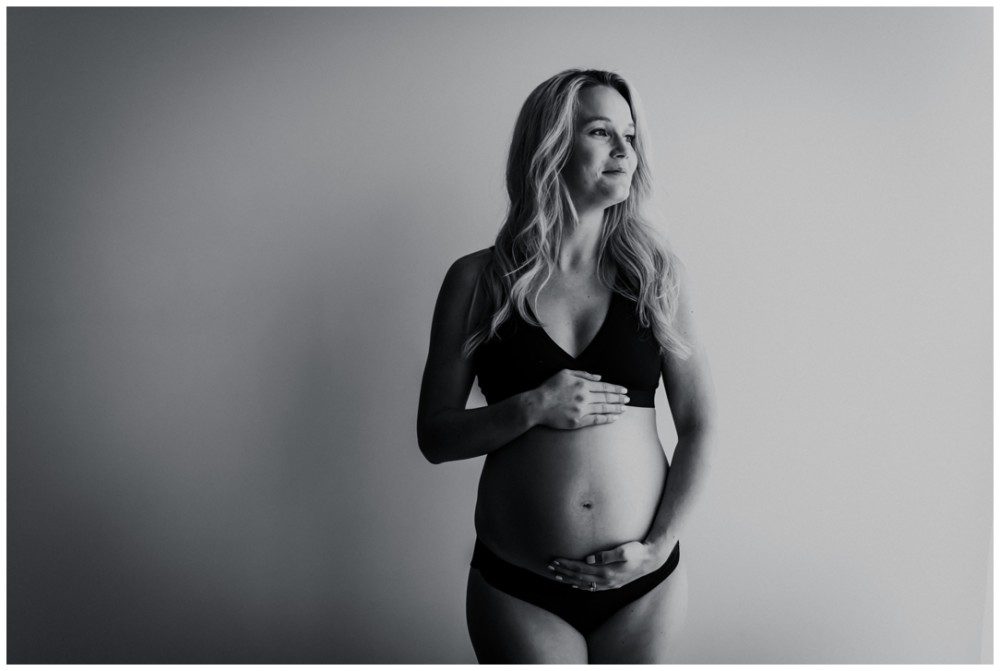 Catawissa studio maternity photograph, Catawissa Outdoor Maternity Photographer, pregnant mother in matching bikini set