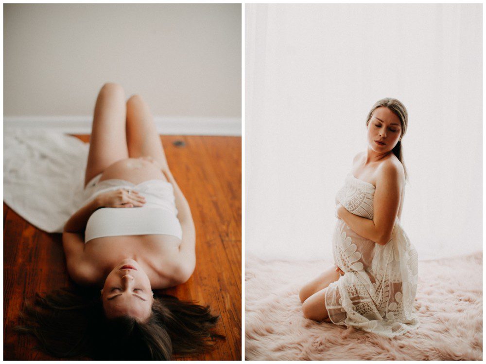 Wilkes Barre Maternity Photographer, backlit studio maternity photos
